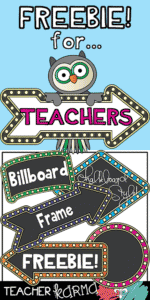 FREE Frames for Teachers from Teacher KARMA