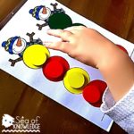 Sea of Knowledge’s Free Montessori Snowman Color Matching Activity