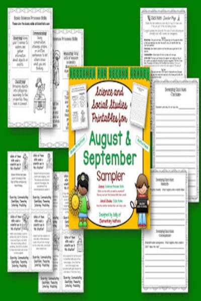 Second Grade Science and Social Studies Printables #classroomfreebies
