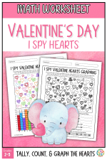 FREE I Spy Valentine Graphing Activity – Count, Tally, Compare, and Graph