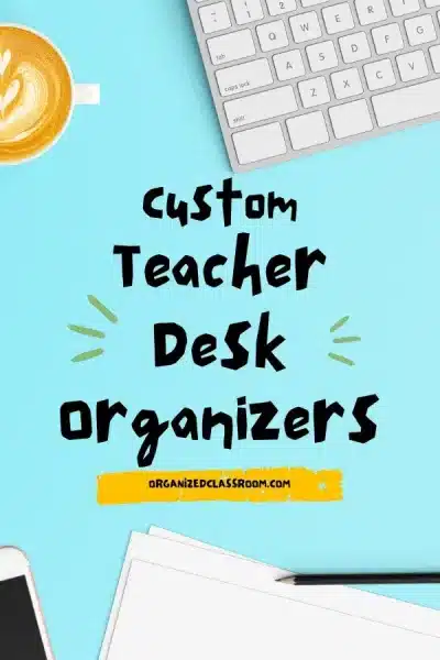 Burlap Grade Level Banner and Desk Organization Idea