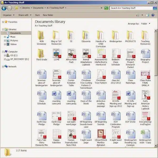 Organize Your Teacher Computer Files