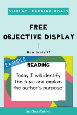 Post Learning Goals and Objectives Daily with these FREE Posters