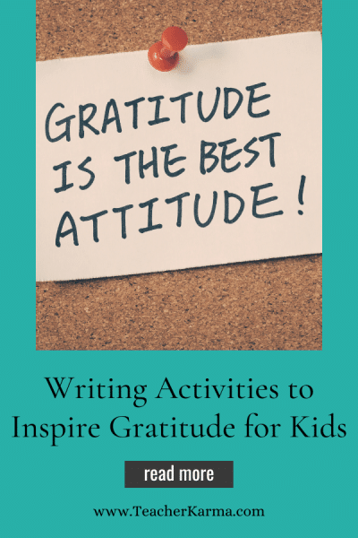 Gratitude writing for students.