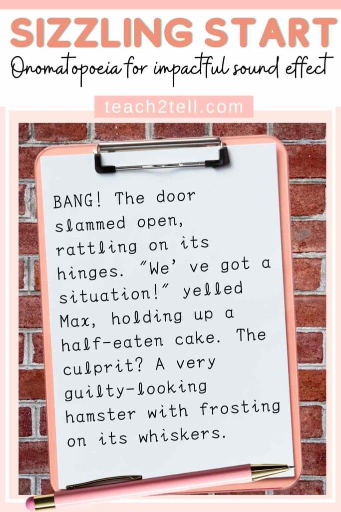 Onomatopoeia in writing