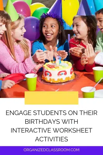 Student Birthday Worksheet Bundle