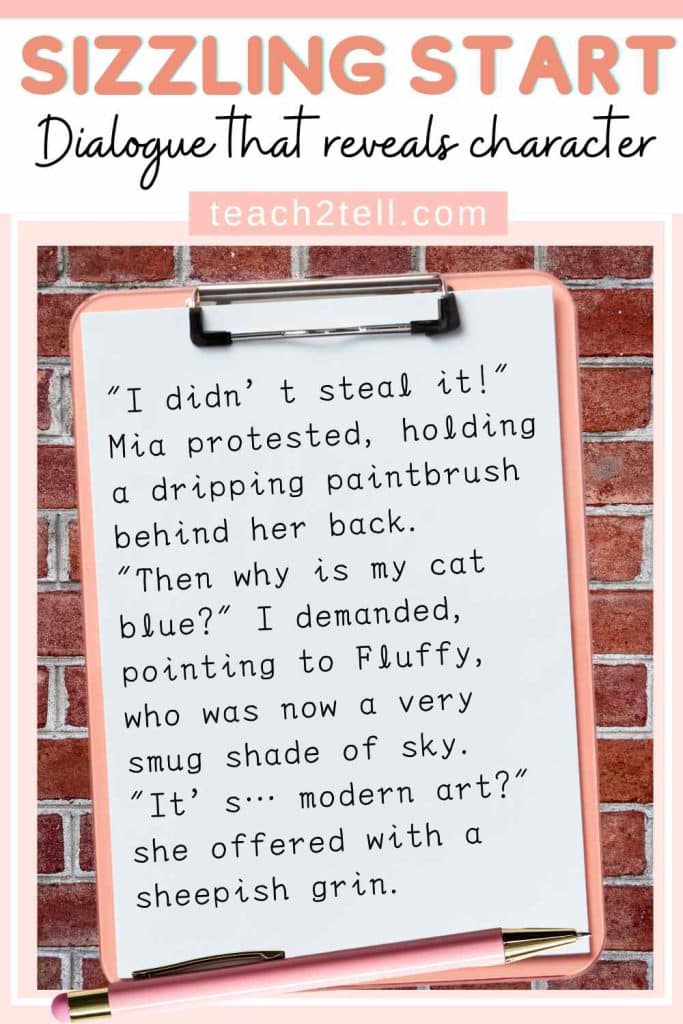 beginning with dialogue in writing