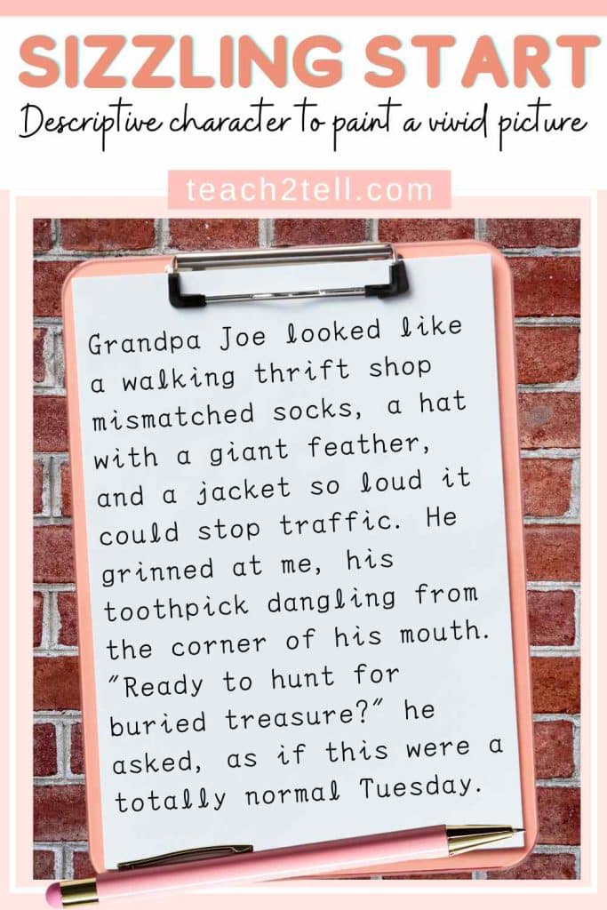descriptive character in writing