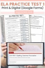 ELA Practice Test Free For 3rd, 4th, and 5th Grade