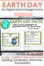 Free ELA Test Prep with Earth Day Fun Facts