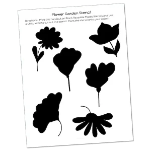Flower Chair Pocket Stencil