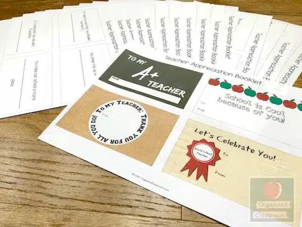 Teacher Appreciation Booklet