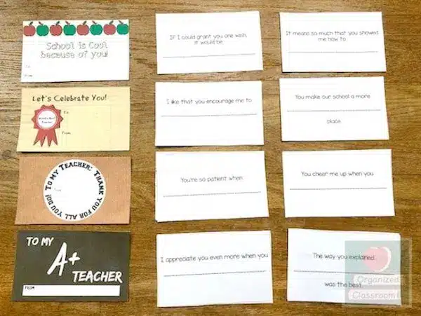 Teacher Appreciation Booklet