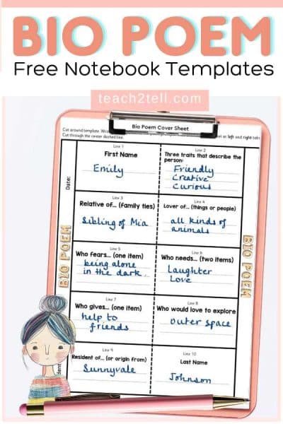 National Poetry Month Bio Poem Free Templates