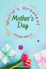 World’s Best Mom Printable
