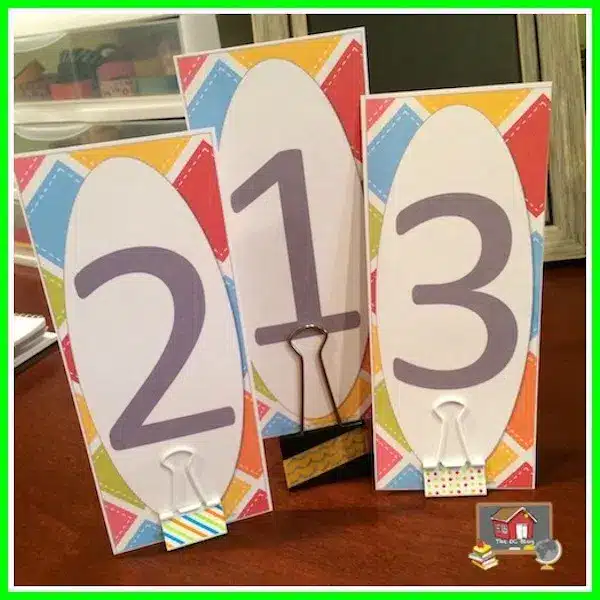 Center Number Signs