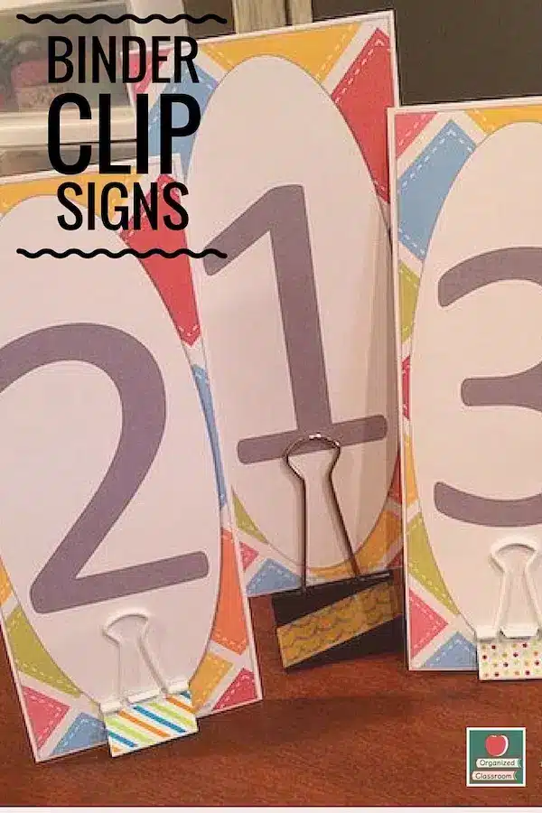 Center Number Signs