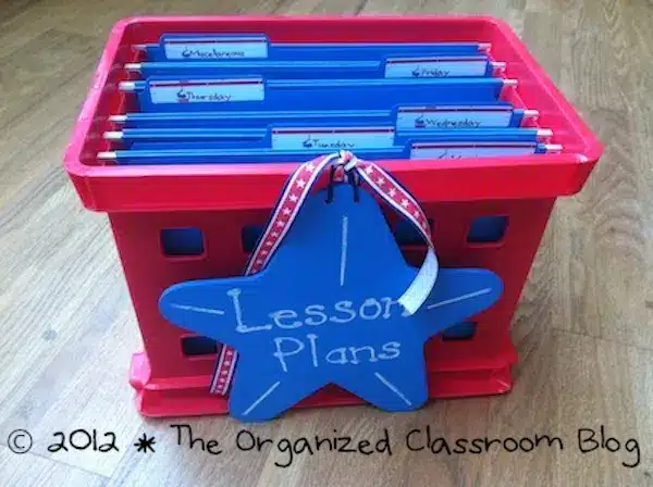 Set Up a Lesson Plan Crate {and Free File Folder Labels}