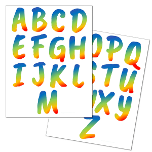 Colorful Bulletin Board Letters