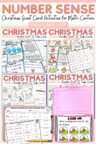 Christmas Math Activities for Number Sense Review (Free!)