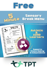 ⭐ FREE 5-Minute Sensory Break Menu