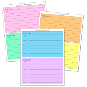 Anecdotal Notecards Freebie