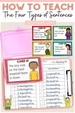 Four Types of Sentences Activity
