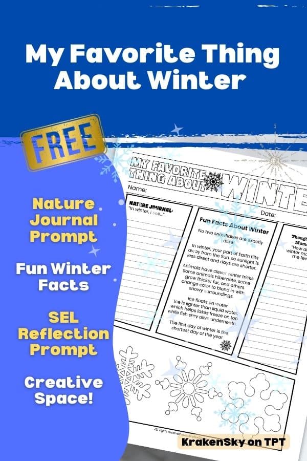 This freebie works beautifully with:

Seasonal science units (weather, winter changes)

Writing lessons (sentence structure, descriptive language)

SEL check-ins (self-awareness & feelings vocabulary)

Art & coloring time

Morning journals or literacy centers