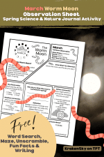 A Cozy Spring Science Freebie: The March Worm Moon