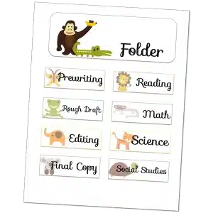 Multi Pocket Folder Labels