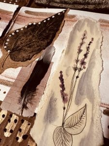 Design and create a three-panel art book using found or recycled materials, then turn it into a nature-inspired journalusing mixed media.