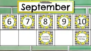 Lateral Calendar Pieces