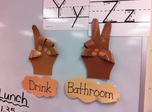 Hand Signal Classroom Signs