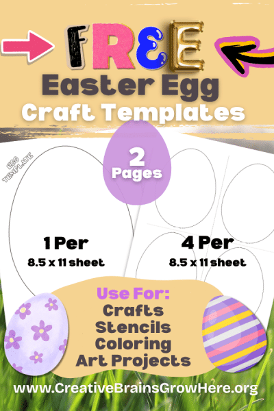 With one large egg template and a page of smaller eggs with cutting lines, you can easily adapt it for different ages, time blocks, or energy levels.