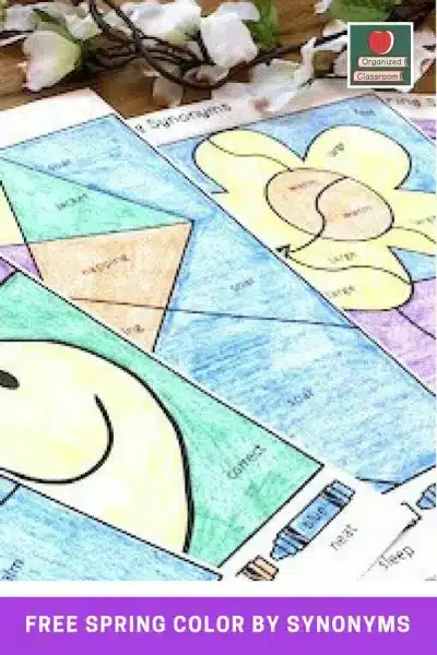 Spring Synonyms Worksheets