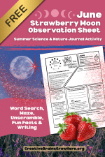 A Simple & Sweet Strawberry Moon Activity for Kids (FREE Printable!)