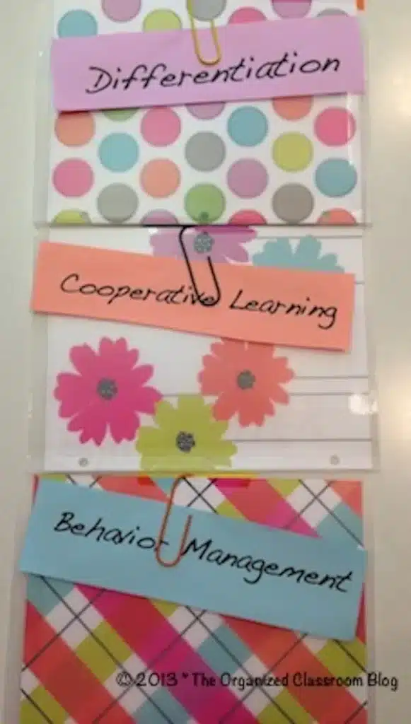 Organize Your Teacher PD Papers and Ideas