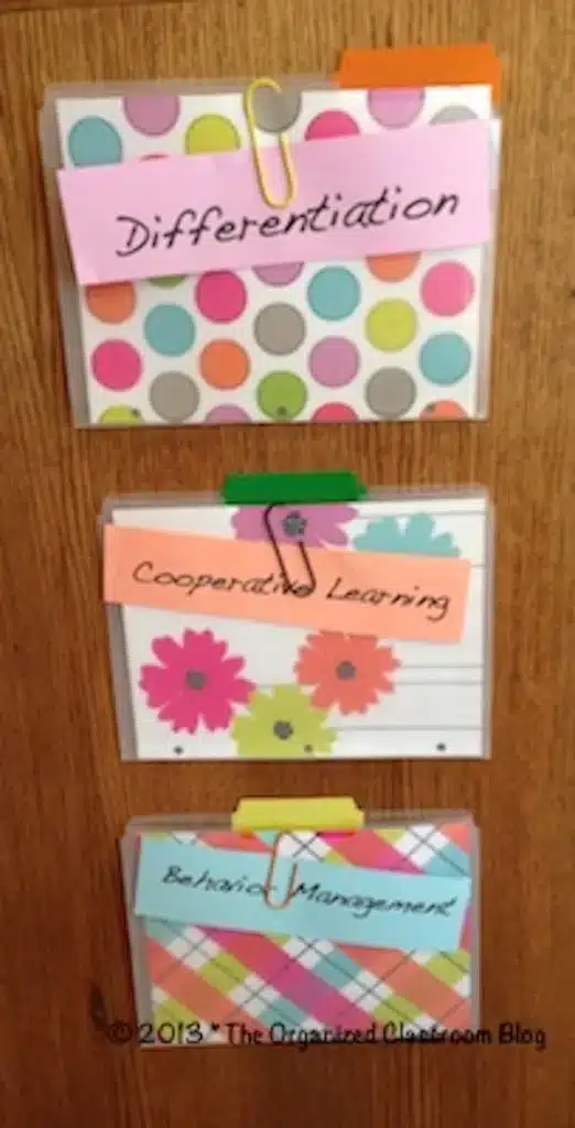 Organize Your Teacher PD Papers and Ideas