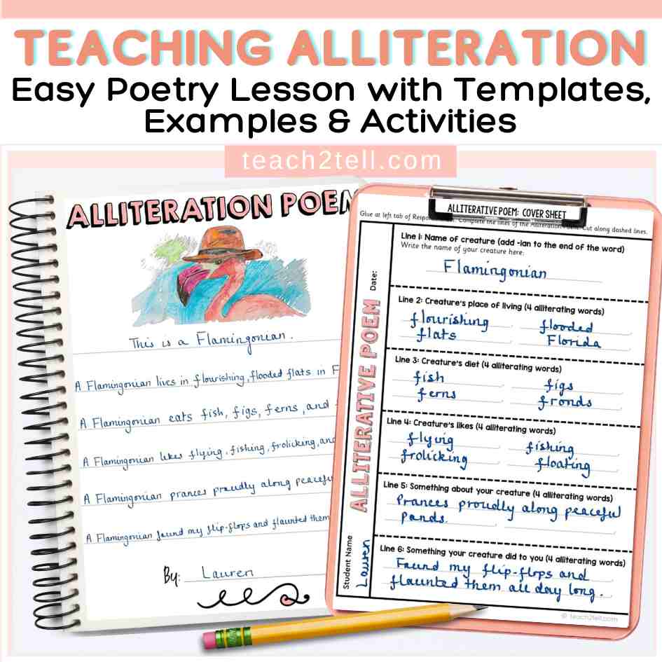 a complete alliteration lesson plan and activity set