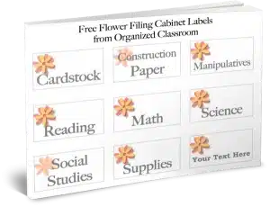 Flower Filing Cabinet Labels
