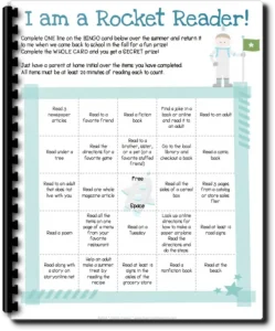 Summer Reading Bingo Board