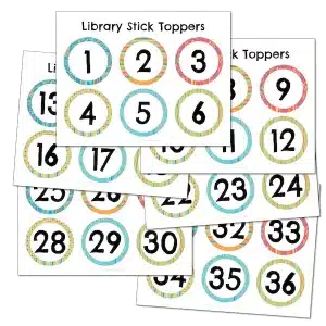 Library Stick Toppers for Your Classroom