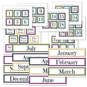 Free Calendar Cards Set for a Pocket Chart