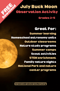 Free July Buck Moon Observation Activity: Explore Astronomy and Nature with Kids