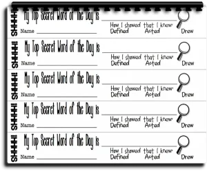 Vocabulary Practice Freebie