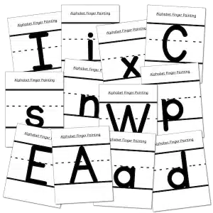 Alphabet Finger Painting