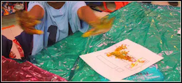Alphabet Finger Painting